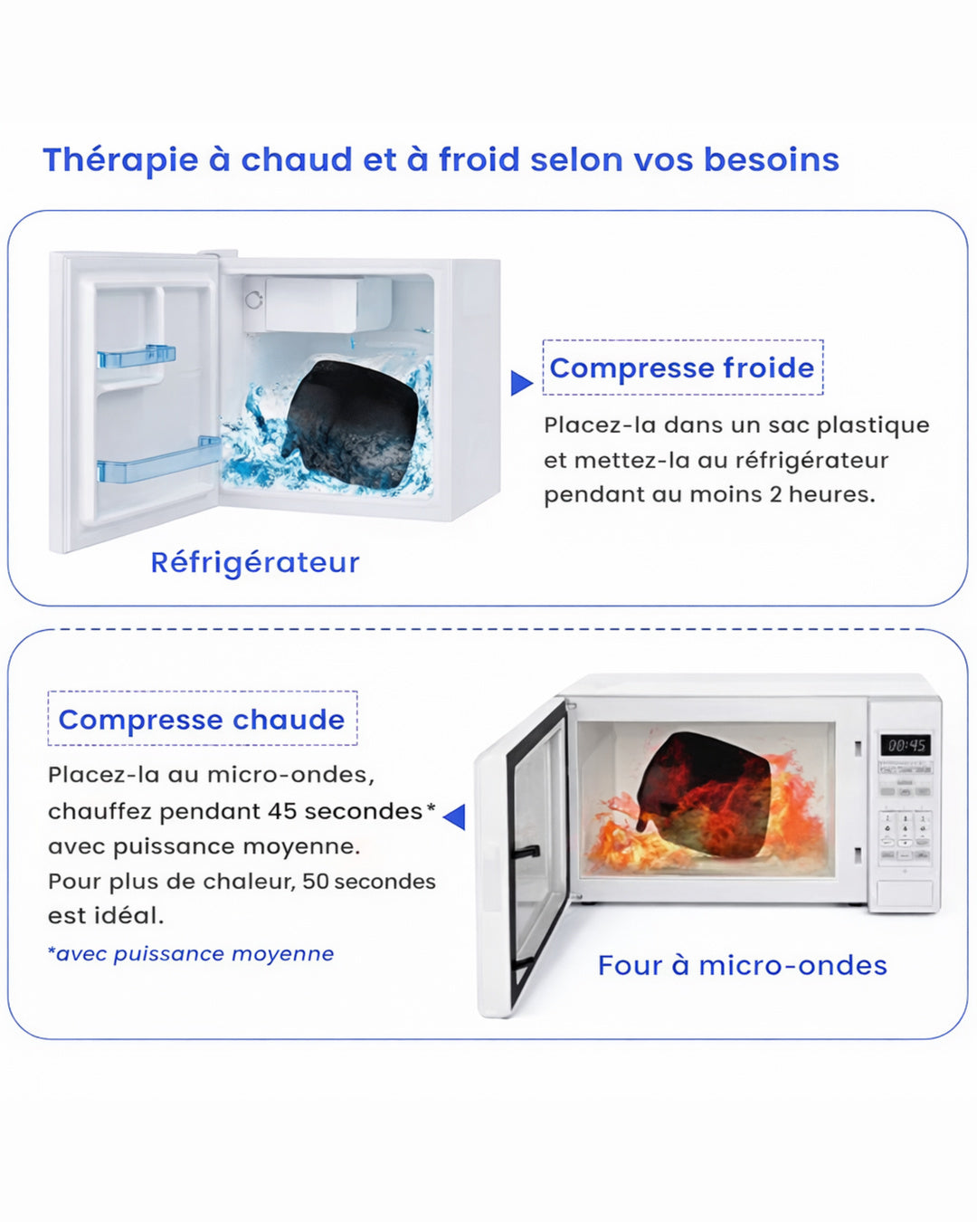 Manchon de confort réutilisable chaud/froid