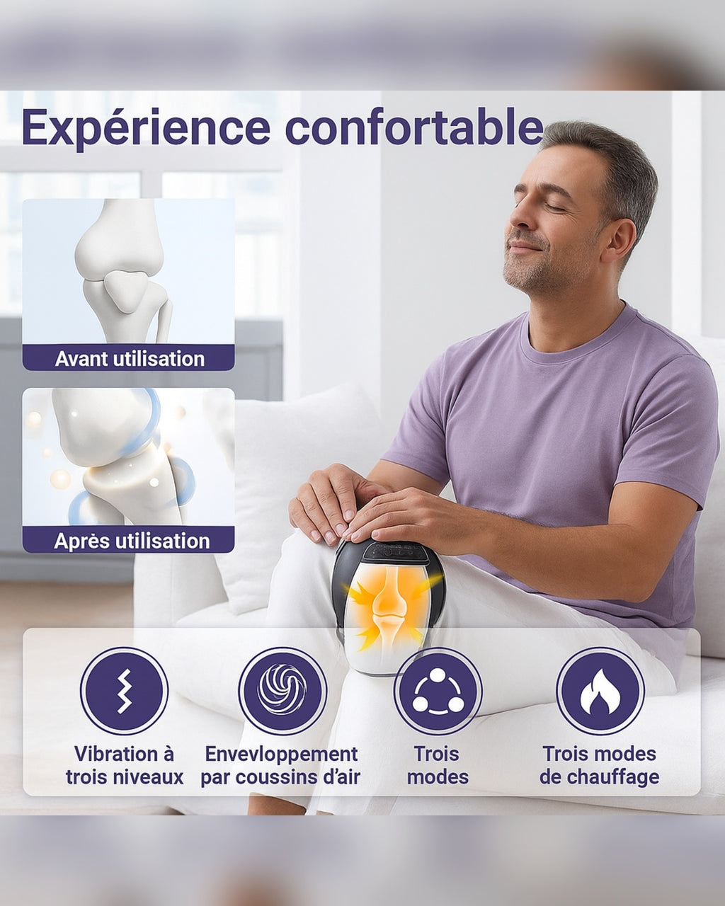 Appareil de relaxation sans fil avec chaleur