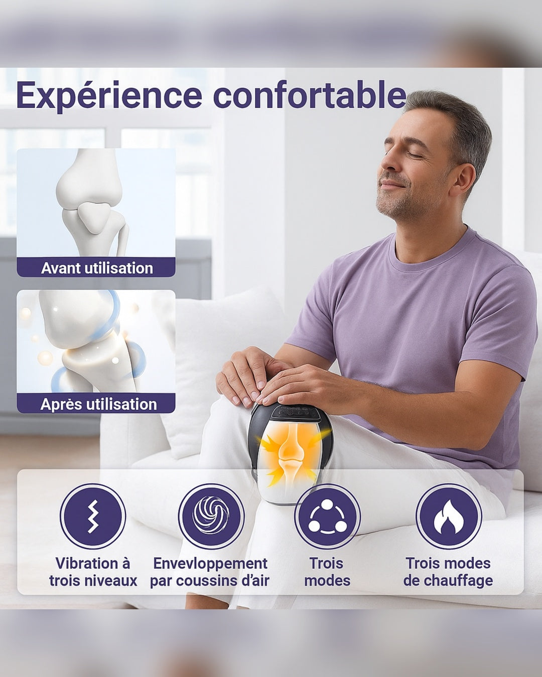 Appareil de relaxation sans fil avec chaleur