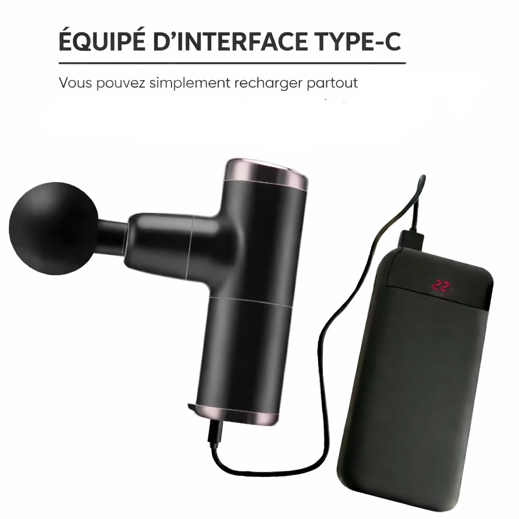 Mini Pistolet de Massage – Compact & USB