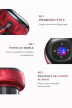 Appareil de massage multifonction avec chaleur – 12 niveaux, écran LCD