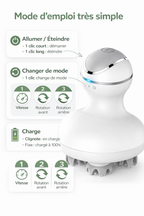 Masseur de cuir chevelu sans fil