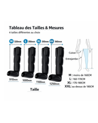 Bottes de compression d’air – 4 zones, rechargeables, sac à dos inclus