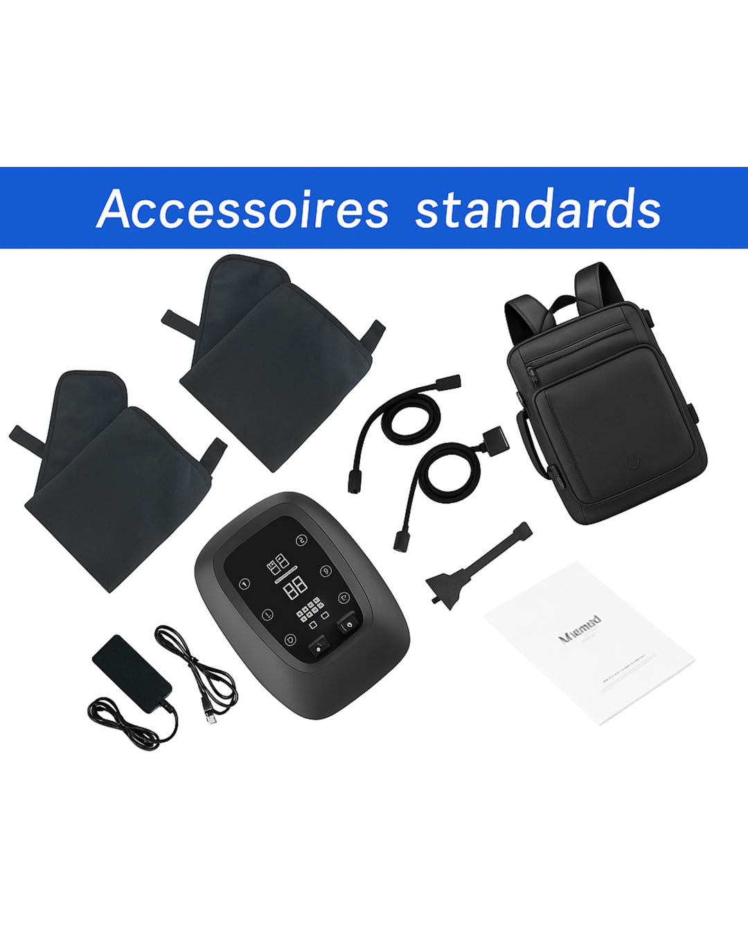 Bottes de compression d’air premium - 6 zones à pression réglable - Avec sac à dos