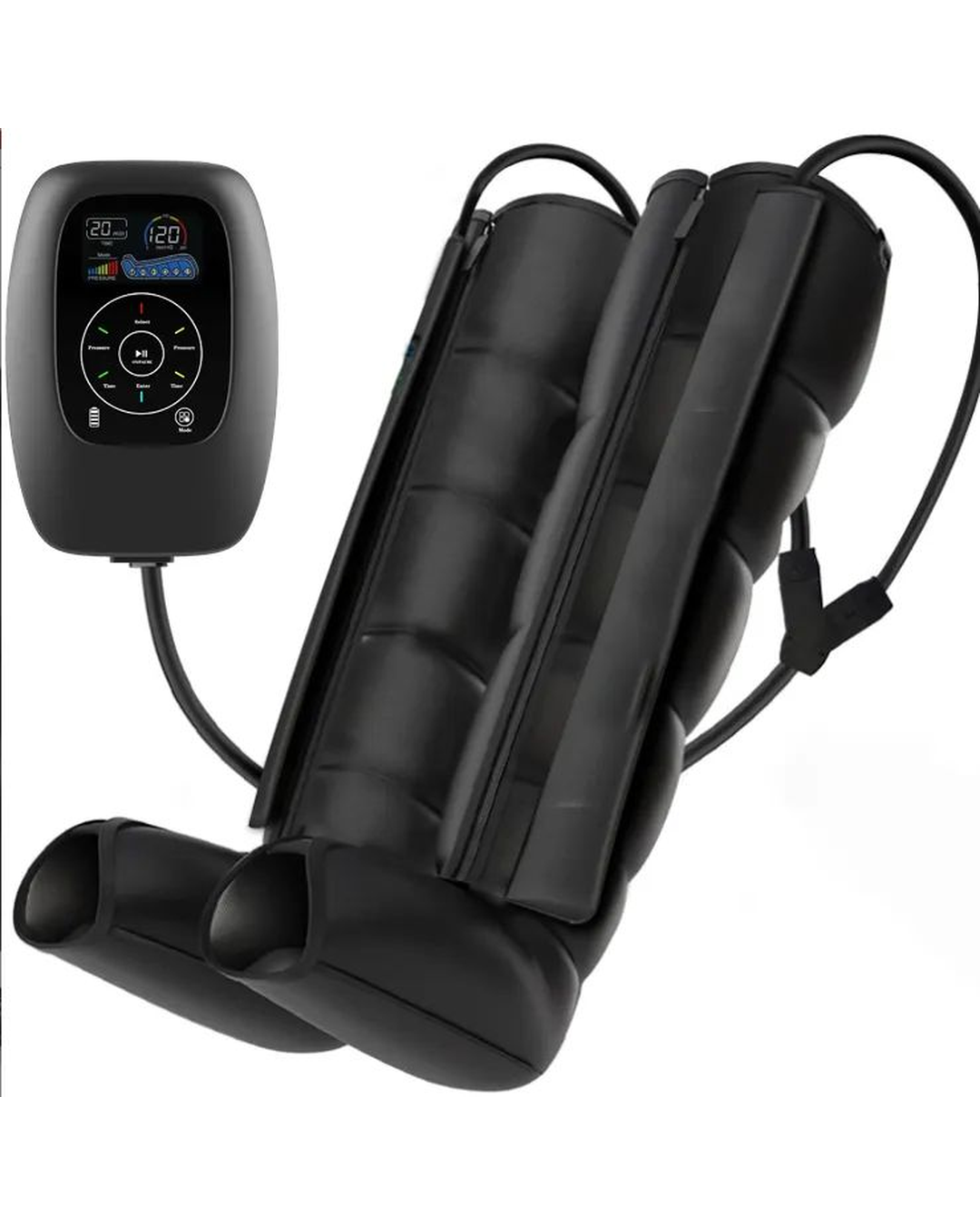 Bottes de compression d’air premium - 6 zones à pression réglable - Avec sac à dos