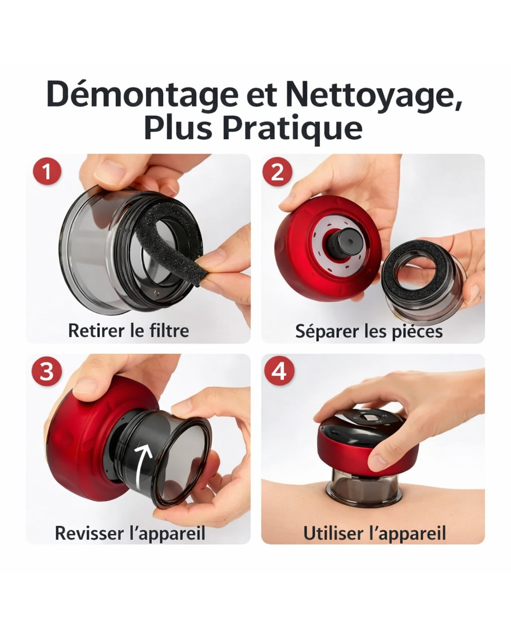 Ventouse éléctrique de massage