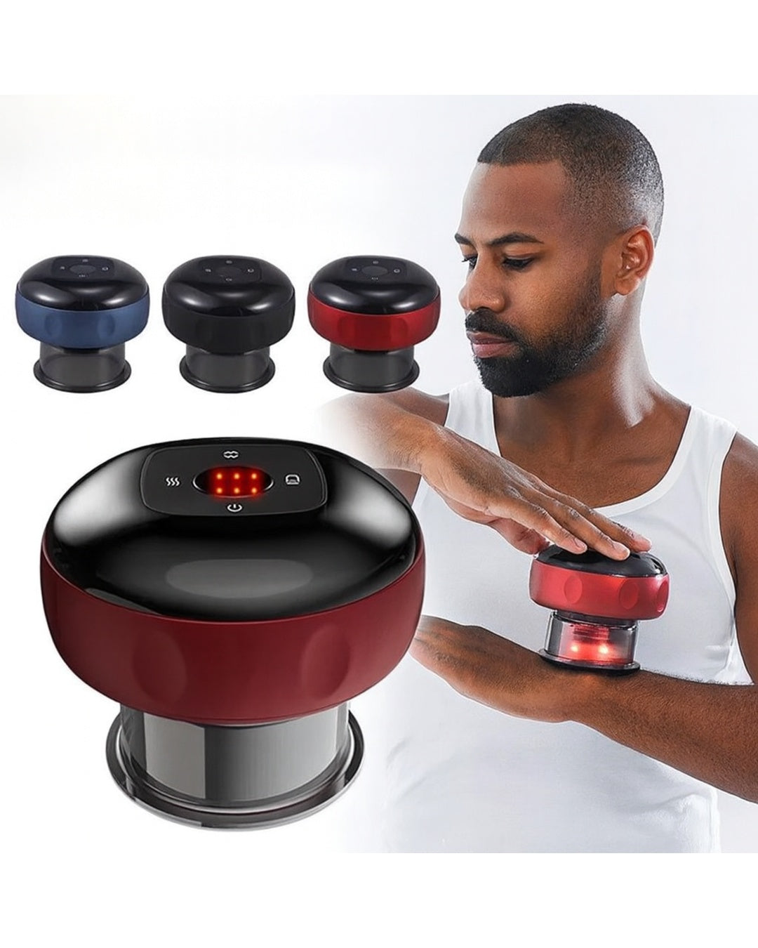 Appareil de massage multifonction avec chaleur – 12 niveaux, écran LCD