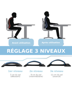 Support de relaxation réglable – 3 niveaux & surface texturée